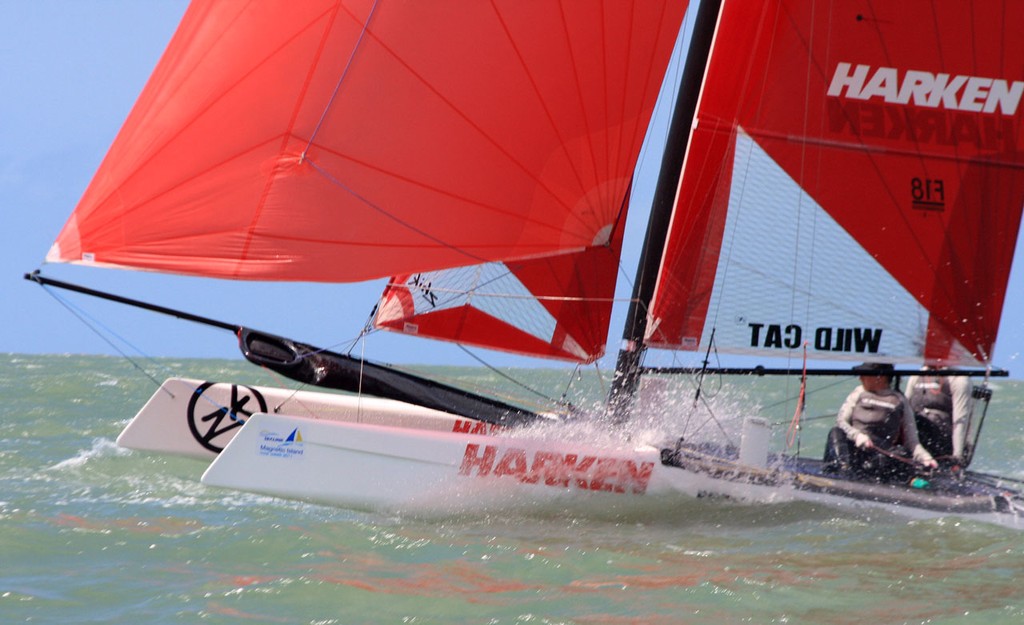 Team Harken - Katie Spithill and Grantley Pellew - F18 Class, Monday’s racing <br />
 ©  SW